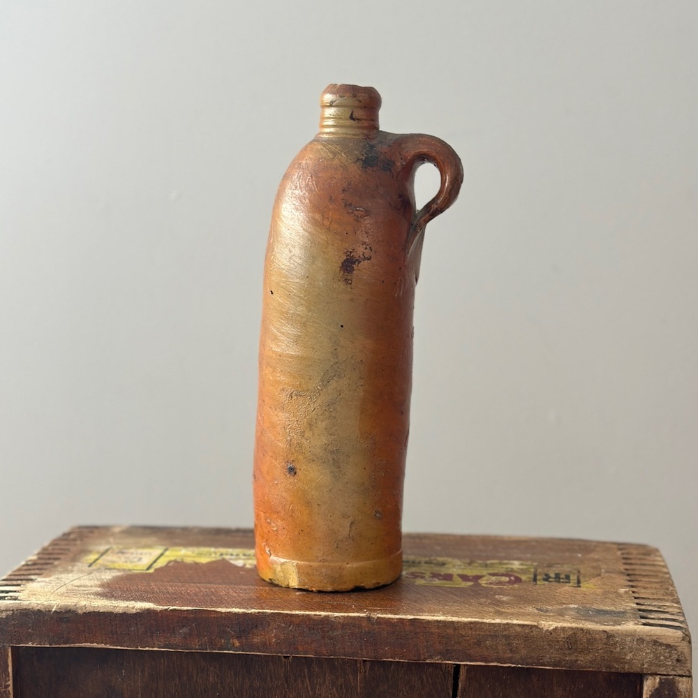 ANTIQUE 1800's Herzogthum Nassau German Clay Stoneware Mineral Water Bottle